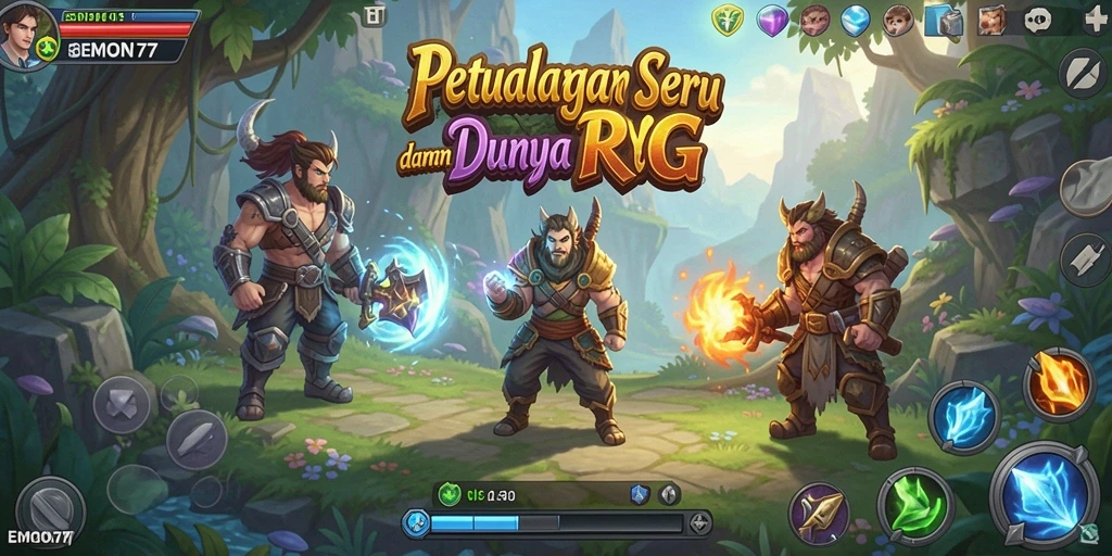 Gameplay seru EMON77 dengan petualangan RPG yang mendebarkan.