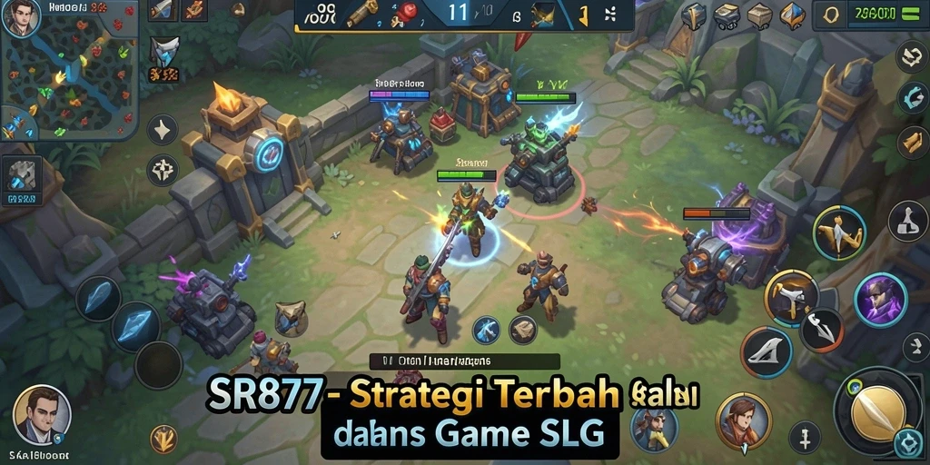 Tangkapan layar menunjukkan pertempuran strategis dalam SR877.